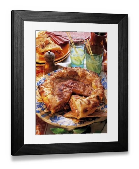 Framed Print : Rabbit tarte with olives, Spain