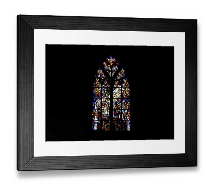 Framed Print : Ascension window by Wolf Dieter Kohler in Ulm Cathedral