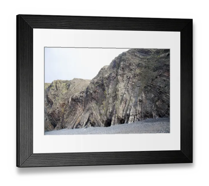 Framed Print : Complex folding of sedimentary rock strata in coastal cliffs at Hartland Quay Framed Print : Complex folding of sedimentary rock strata in coastal cliffs at Hartland Quay