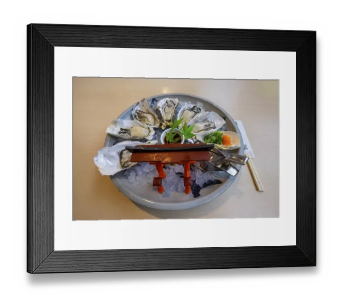 Framed Print : Itsukushima Miyajima Japan. Fresh Oysters