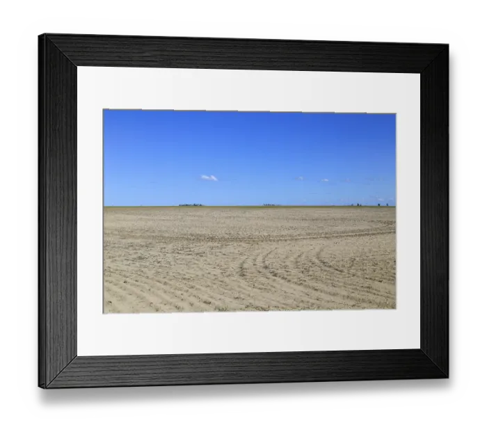 Framed Print : Fallow field with tractor tracks near Lakin in Kansas Framed Print : Fallow field with tractor tracks near Lakin in Kansas
