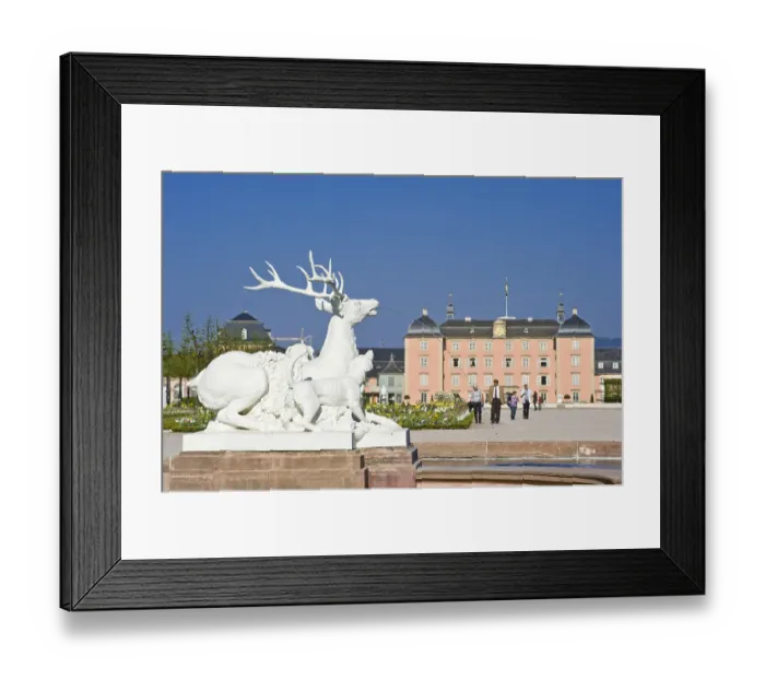 Framed Print : Schwetzingen Castle, castle garden