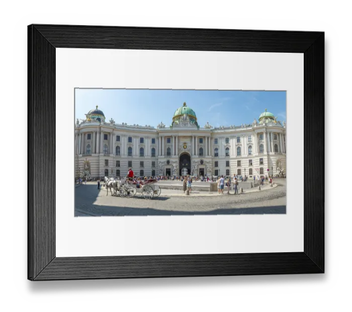 Framed Print : Horse-drawn carriage, carriage in front of the Hofburg Imperial Palace