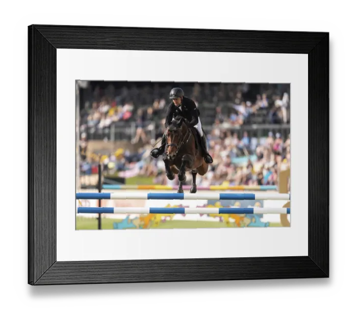 Framed Print : Frederic Vernaet of Belgium, riding Quatre Mai L