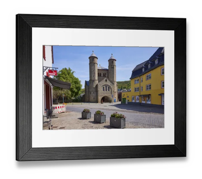 Framed Print : Collegiate Church of St. Chrysanthus and Daria and Cougar Outlet in Bad Munstereifel Framed Print : Collegiate Church of St. Chrysanthus and Daria and Cougar Outlet in Bad Munstereifel