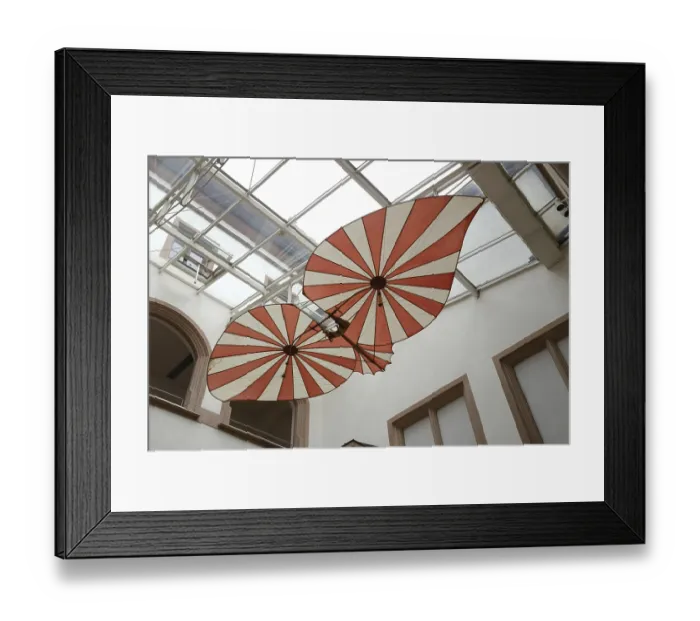 Framed Print : Replica of the hang glider by Albrecht Ludwig Berblinger