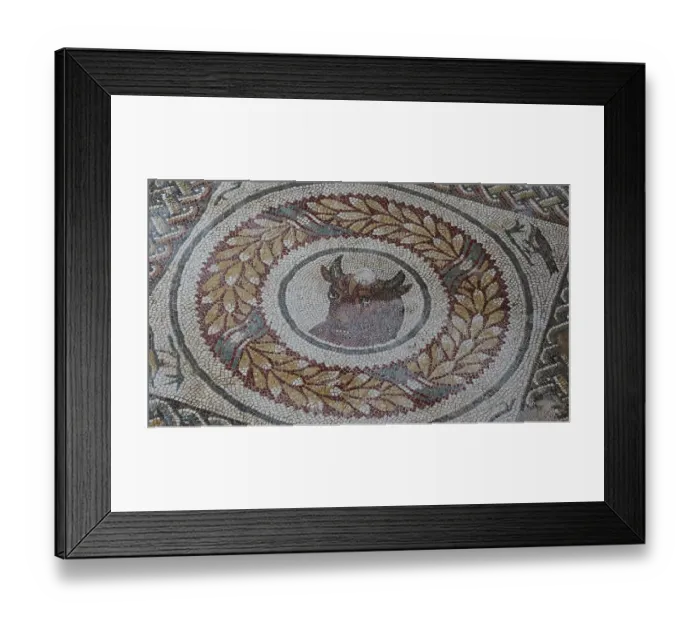 Framed Print : Bull's Head, Roman Mosaics Framed Print : Bull's Head, Roman Mosaics