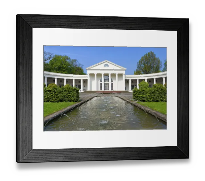 Framed Print : Spa garden, Wandelhalle from red shiner (1853) Framed Print : Spa garden, Wandelhalle from red shiner (1853)