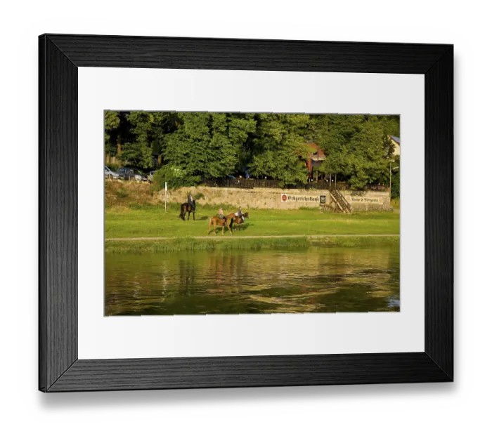 Framed Print : Riders on the Elbe