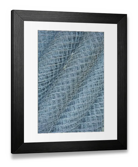 Framed Print : Rolls of rabitz type steel-wire plaster fabric angle version