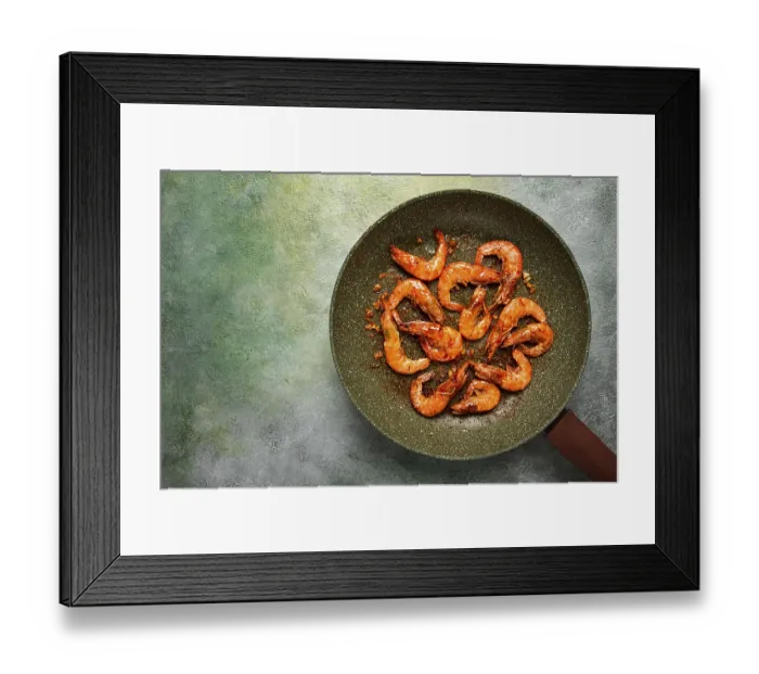 Framed Print : Fried tiger prawns, with spices Framed Print : Fried tiger prawns, with spices