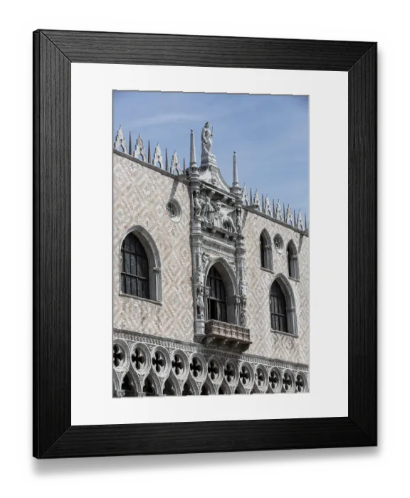 Framed Print : Exterior facade and balcony of the Doge's Palace Framed Print : Exterior facade and balcony of the Doge's Palace