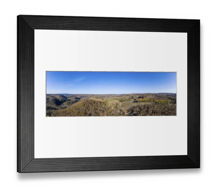Framed Print : View over treseburg in the Harz Mountains