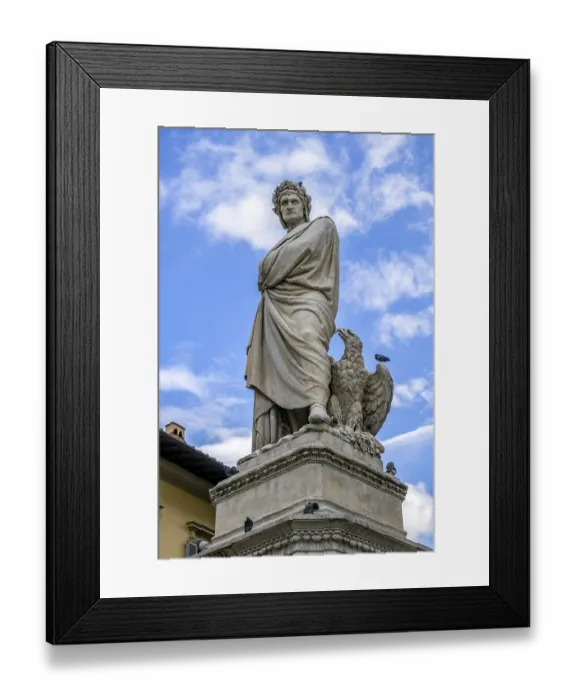 Framed Print : FLORENCE, TUSCANY / ITALY - OCTOBER 19 : Monument to Dante Alighieri at Piazza Santa Croce in Florence on October 19