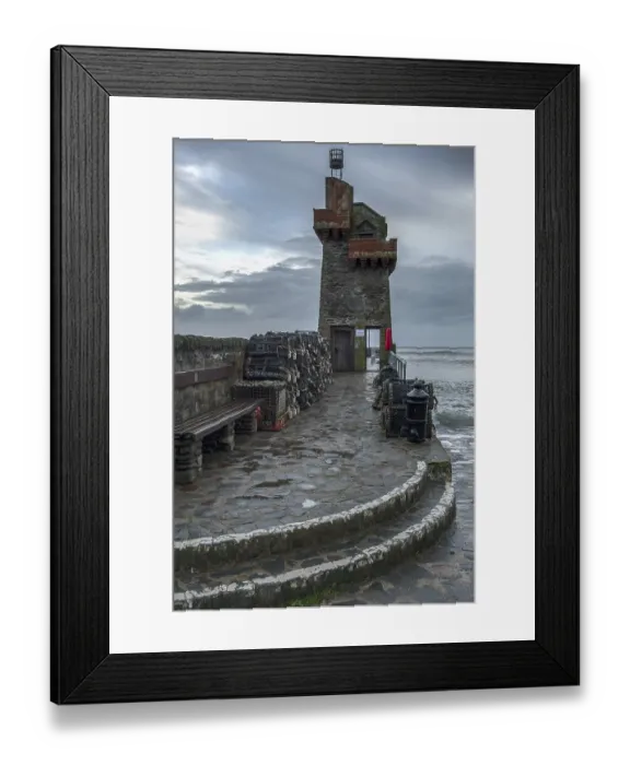Framed Print : LYNMOUTH, DEVON, UK - OCTOBER 20 : View of the Rhenish Tower in Lynmouth