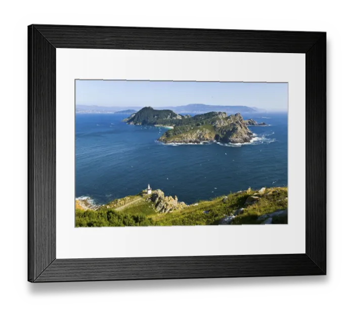 Framed Print : Island of Cies, atlantic coast, Spain