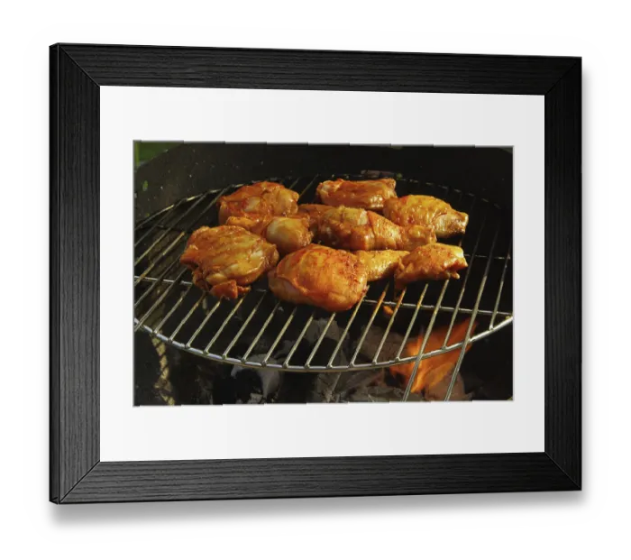 Framed Print : Grilling, barbecue