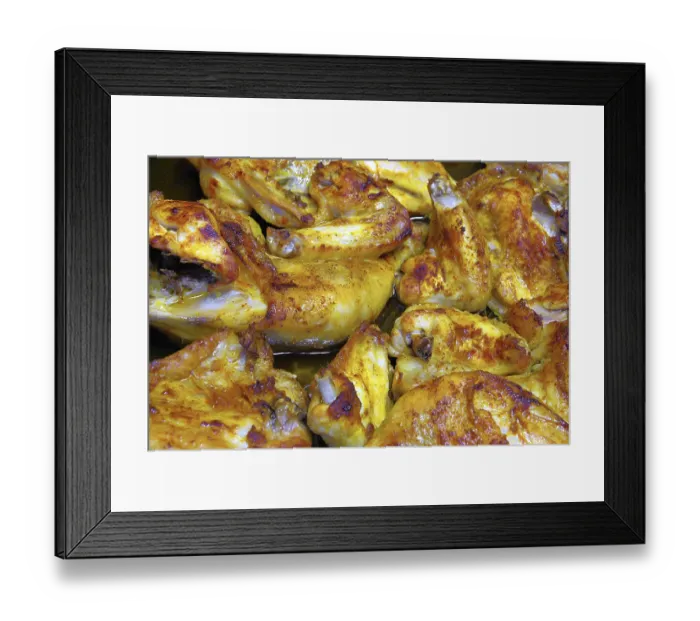 Framed Print : Broiler in the oven, broiler in oven 01