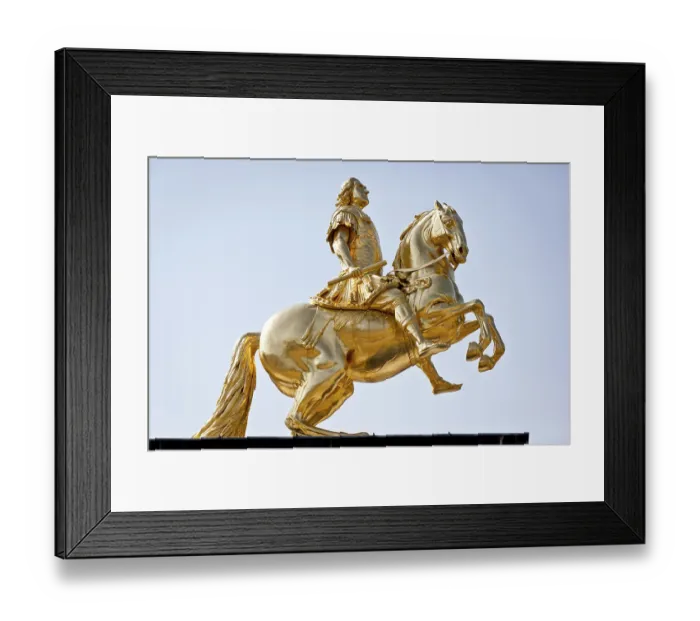 Framed Print : A picture of the famous golden rider in Dresden Germany