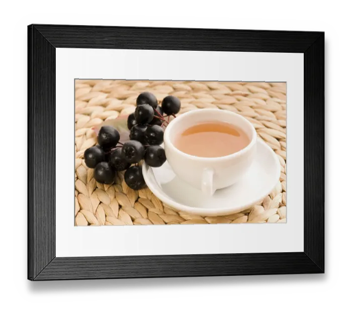 Framed Print : Black chokeberry tea, lodz