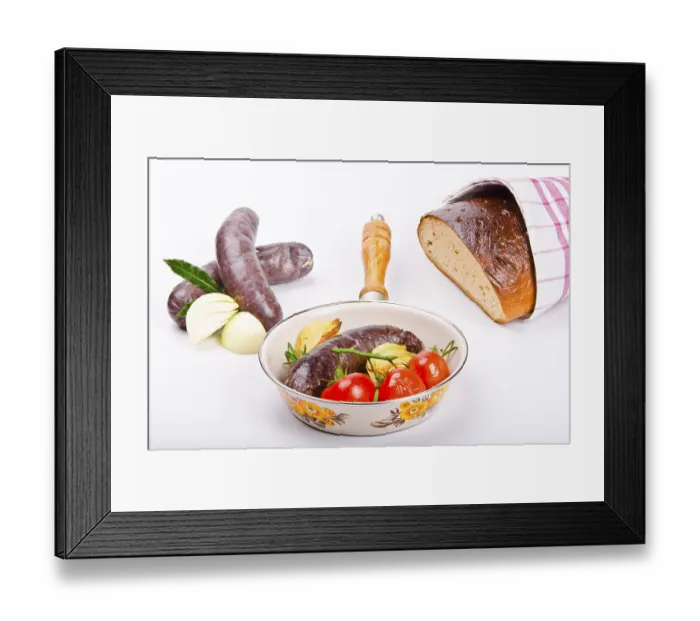 Framed Print : Krupniok traditional blood sausage in Polish cuisine Framed Print : Krupniok traditional blood sausage in Polish cuisine