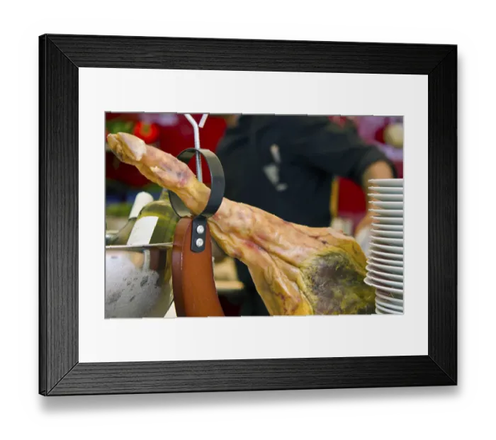 Framed Print : Air-dried ham