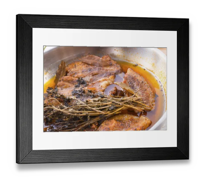 Framed Print : Spicy belly pork Framed Print : Spicy belly pork