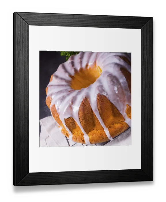Framed Print : Delicious Easter sand cake with white cake icing Framed Print : Delicious Easter sand cake with white cake icing