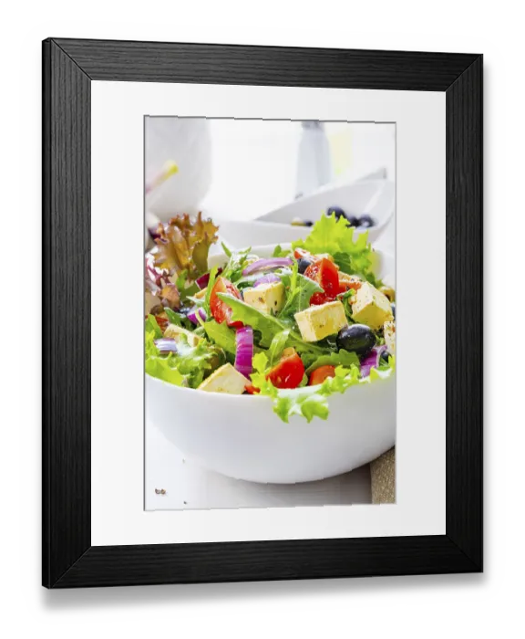 Framed Print : Greek salad with feta cheese a delicious classic Framed Print : Greek salad with feta cheese a delicious classic