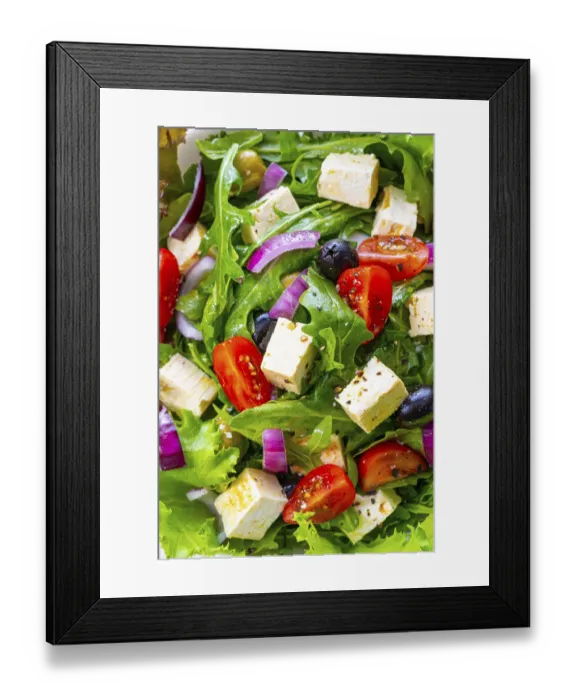 Framed Print : Greek salad with feta cheese a delicious classic Framed Print : Greek salad with feta cheese a delicious classic