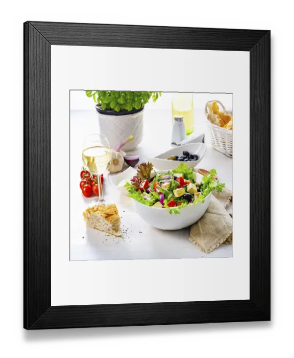 Framed Print : Greek salad with feta cheese a delicious classic Framed Print : Greek salad with feta cheese a delicious classic