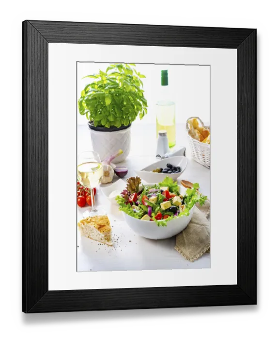 Framed Print : Greek salad with feta cheese a delicious classic Framed Print : Greek salad with feta cheese a delicious classic
