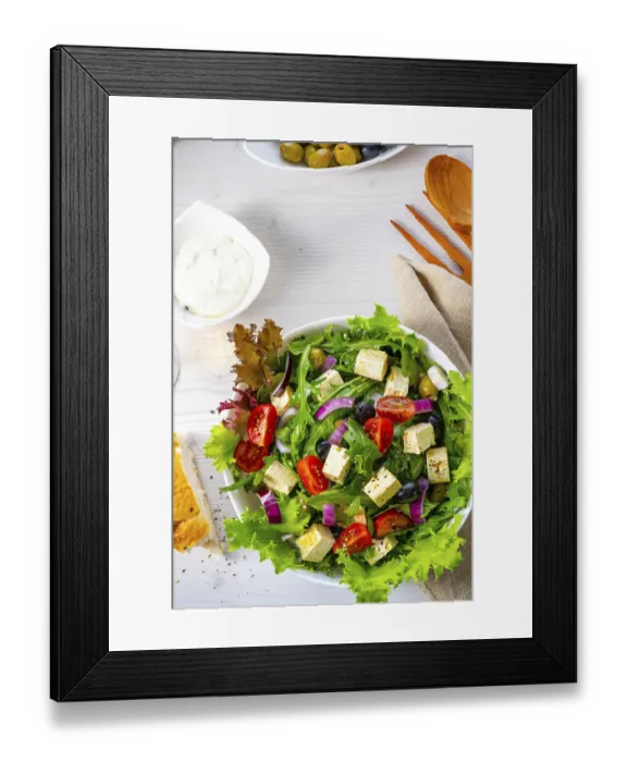 Framed Print : Greek salad with feta cheese a delicious classic Framed Print : Greek salad with feta cheese a delicious classic