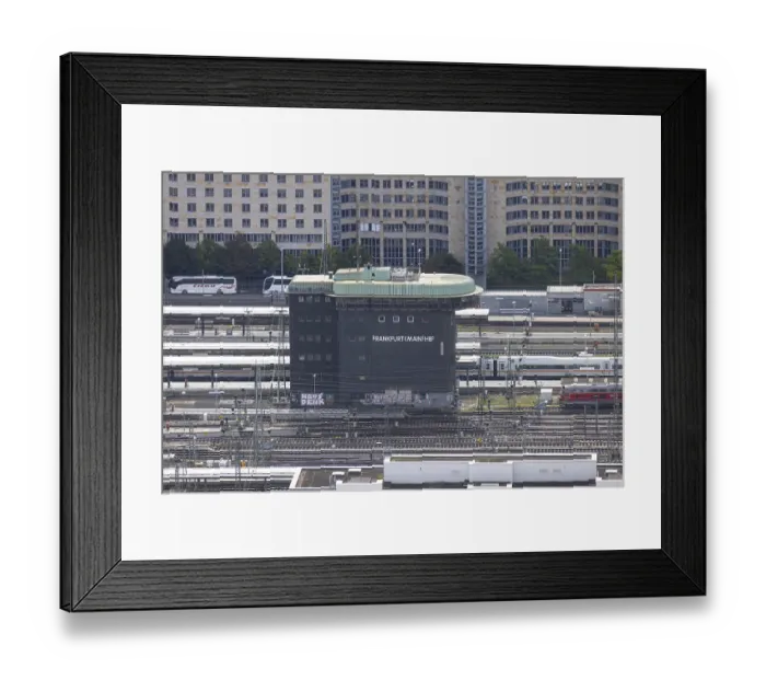 Framed Print : Frankfurt Central Station is one of the main transport hubs of the Main metropolis