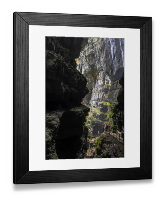 Framed Print : Breitach flows through gorge, stream