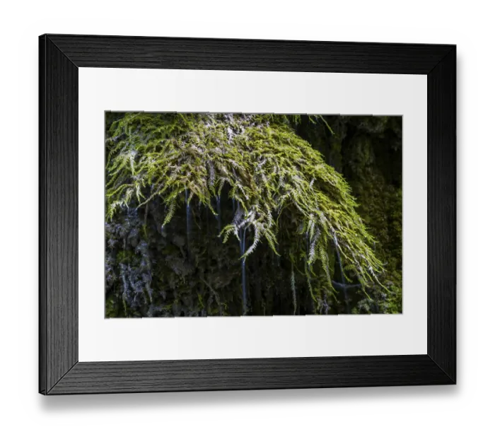 Framed Print : Limestone crusts on Mossen, Hinanger waterfalls