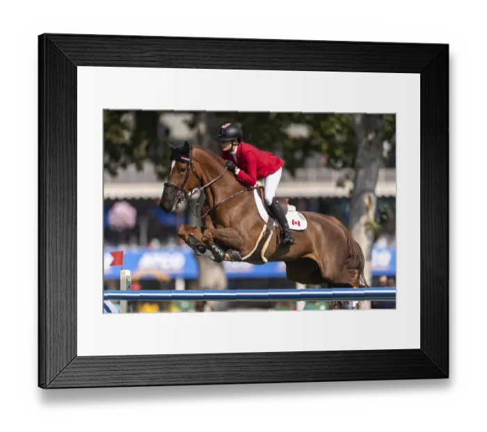Framed Print : Tiffany Foster of Canada, riding Electrique