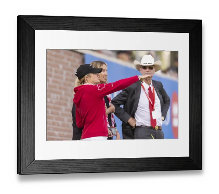 Framed Print : Tiffany Foster, Amy Millar and Chef d'Equipe Framed Print : Tiffany Foster, Amy Millar and Chef d'Equipe