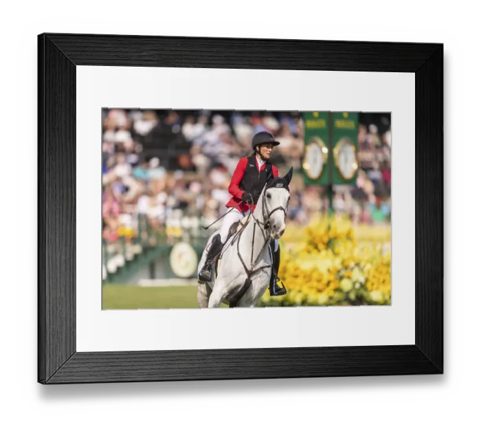 Framed Print : Katharina Rhomberg of Austria, riding Colestus Cambridge