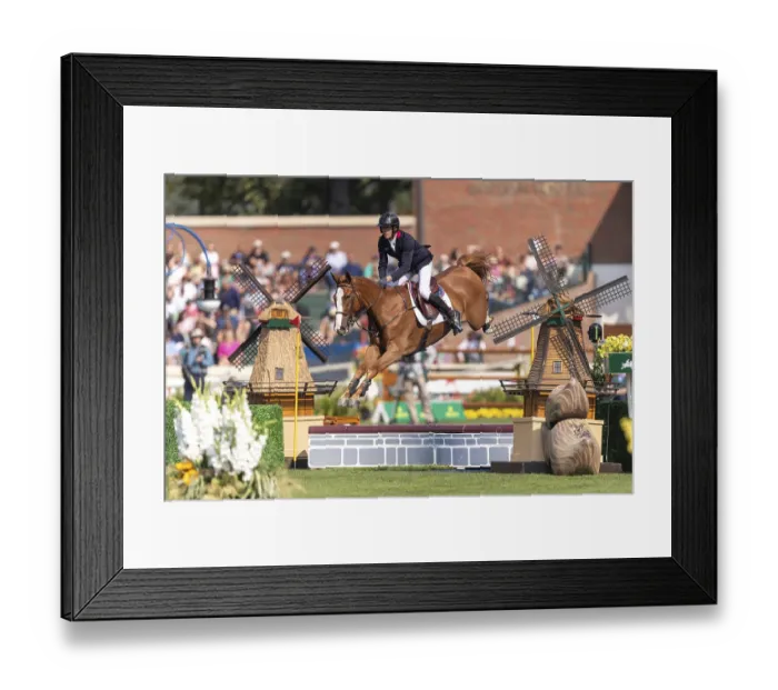 Framed Print : Kevin Staut of France, riding Queens Balou B