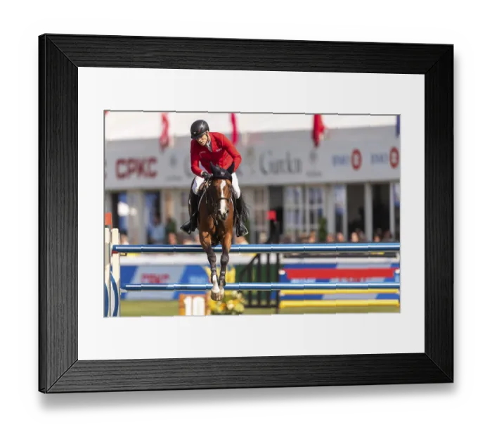 Framed Print : Max Kuhner of Austria, riding Count on Me