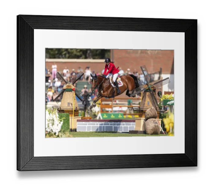 Framed Print : Alessandra Reich of Austria, riding Oeli R