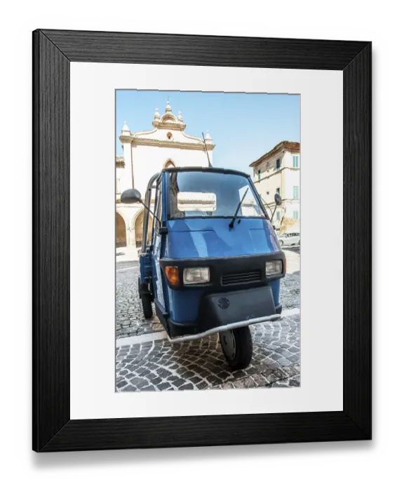 Framed Print : Typical italian farm truck on three wheels Framed Print : Typical italian farm truck on three wheels