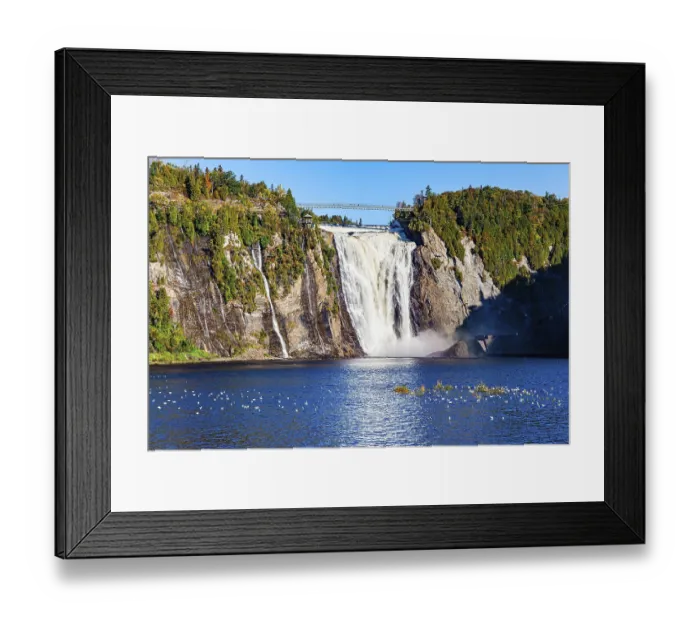 Framed Print : The famous and powerful waterfall of Montmorency Framed Print : The famous and powerful waterfall of Montmorency