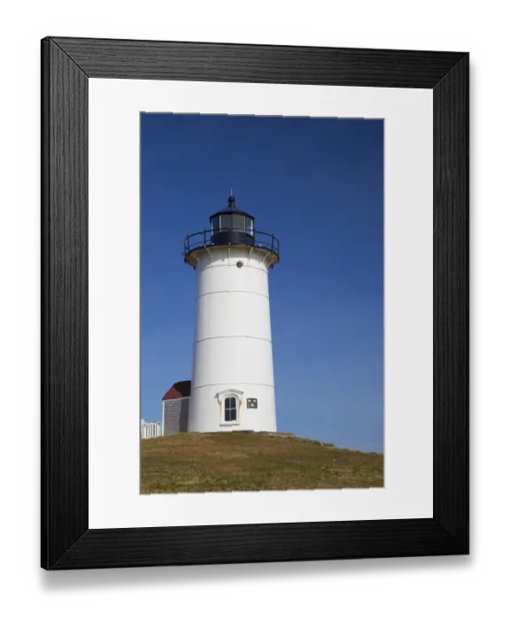 Framed Print : Nobska Light, also known as Nobska Point Light is a lighthouse located in Woods Hole on the southwestern tip of Cape
