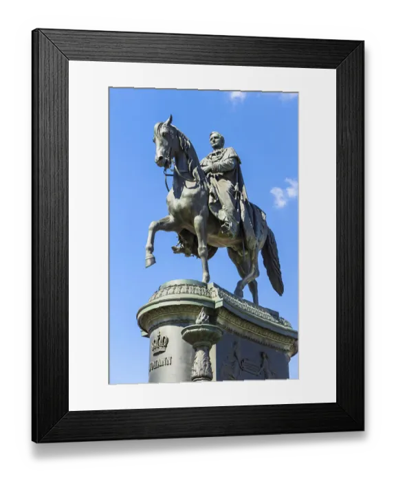 Framed Print : Equestrian statue of King John of Saxony in Dresden