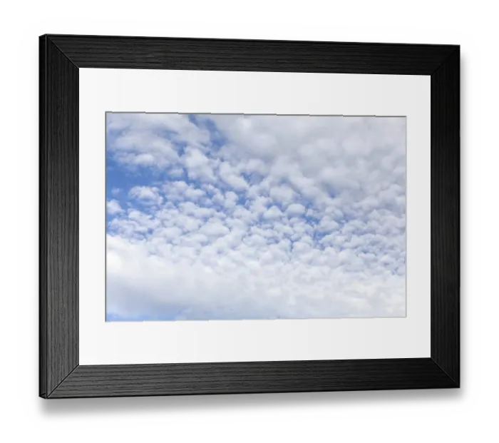 Framed Print : Sky with fluffy (also called mackerel) clouds