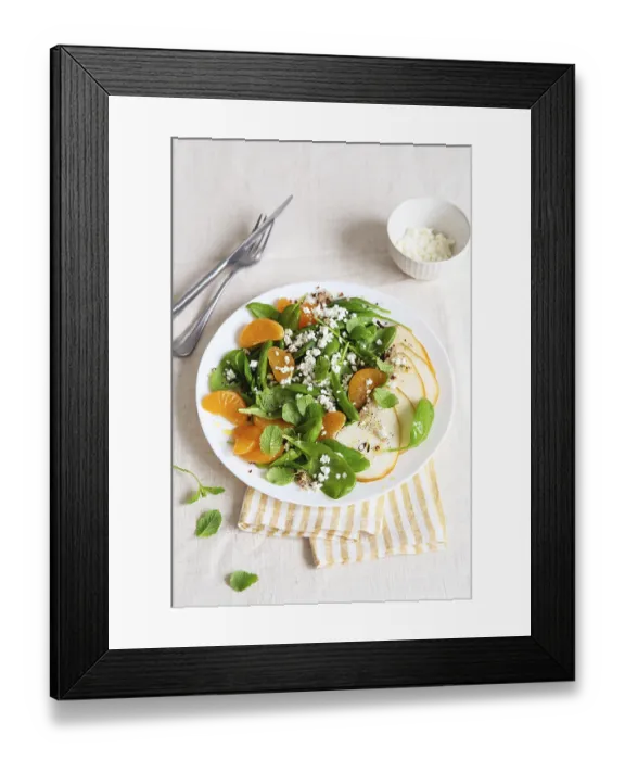 Framed Print : Spinach and quinoa salad with pears Framed Print : Spinach and quinoa salad with pears