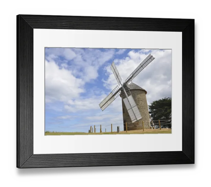 Framed Print : Windmill in the countryside, France Framed Print : Windmill in the countryside, France