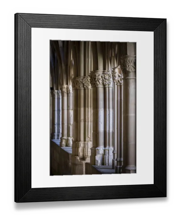 Framed Print : Columns and capitals, Monastery of Santa Maria la Real de Iranzu